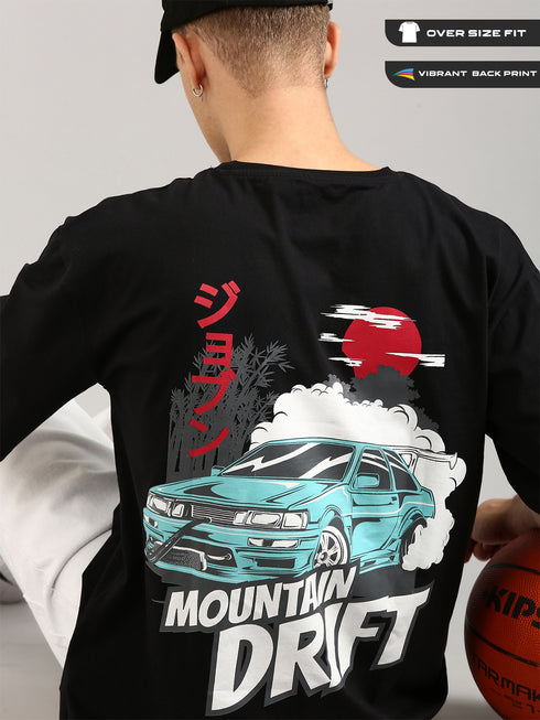 Black Oversized Printed T-shirt